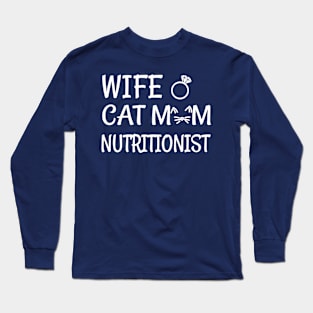 nutritionist cat mom Long Sleeve T-Shirt